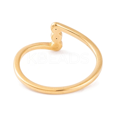 PVD Vacuum Plating 304 Stainless Steel Finger Ring foe Women RJEW-C086-17-G-1