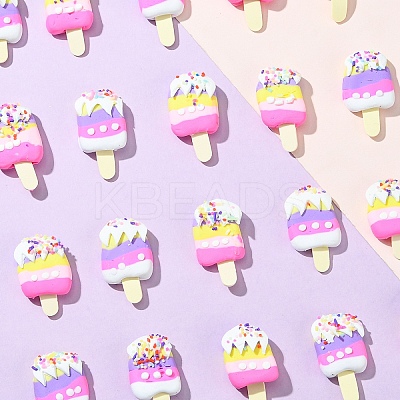 20Pcs 2 Colors Handmade Polymer Clay Cabochons CLAY-YW0002-27-1