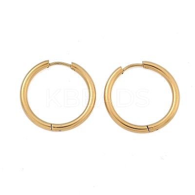 Ion Plating(IP) 304 Stainless Steel Huggie Hoop Earrings EJEW-F111B-25mm-G-1