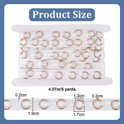 5 Yards Cotton Sewing Tape with Metal Ring DIY-OC0012-98-1