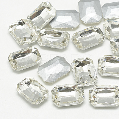 Pointed Back Glass Rhinestone Cabochons RGLA-T079-18x25mm-01-1