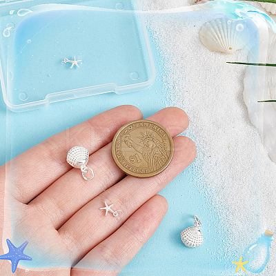 Starfish/Shell Shape 925 Sterling Silver Sea Animal Charms STER-PH0002-31-1