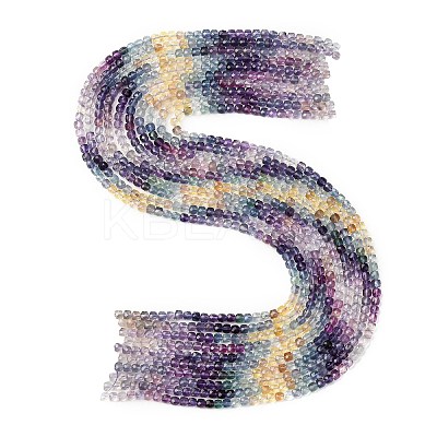 Gradient Color Natural Colorful Fluorite Beads Strands G-NH0001-H01-01-1