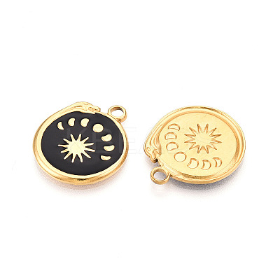 304 Stainless Steel Pendants Ion Plating(IP) X-STAS-N108-23B-G-1