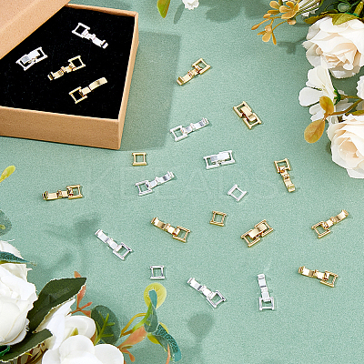 20Pcs 2 Colors Eco-Friendly Brass Watch Band Clasps KK-FH0007-66-1