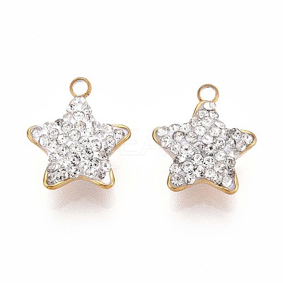 Ion Plating(IP) 201 Stainless Steel Charms STAS-N109-216A-G-1