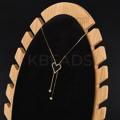 PVD Vacuum Plating 304 Stainless Steel Enamel Heart Pendant Necklaces NJEW-C063-03G-1