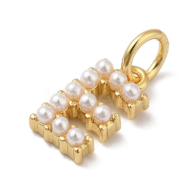 Rack Plating Brass with ABS Plastic Imitation Pearl Charms KK-B092-30E-G-1