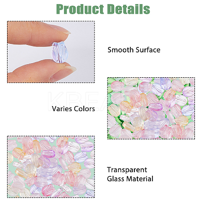 8 Bags 8 Colors Transparent Glass Beads GLAA-HS0001-24-1