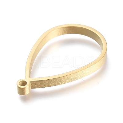 Ion Plating(IP) 304 Stainless Steel Open Back Bezel Polishing Pendants STAS-K208-14G-1