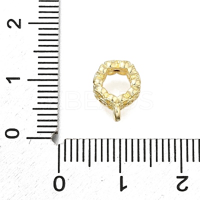Brass with Cubic Zirconia Tube Bails KK-Q048-01G-1