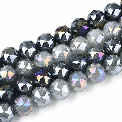 Anti-Tarnish Electroplate Glass Beads Strands GLAA-N064-10mm-01-1