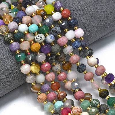 Natural Mixed Gemstone Beads Strands G-K389-E73-01-1