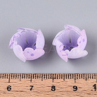 Flower Acrylic Bead Caps SACR-T017-49F-1