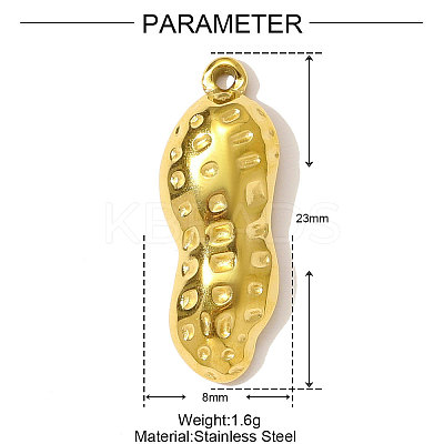 304 Stainless Steel Pendants STAS-OY001-21G-1