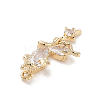 Brass Pave Clear Cubic Zirconia Pendants LS-KK-Z061-14G-02-1