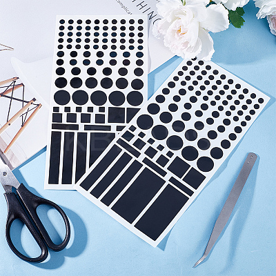1 Sheet PET LED Covers Blackout Stickers and 1 Sheet LED Covers Semi Shading Blackout Stickers STIC-CN0001-04-1
