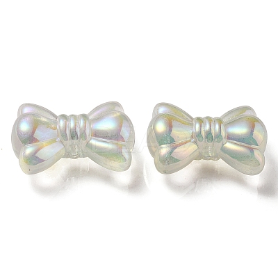UV Plating Luminous Transparent Acrylic Beads OACR-P010-08A-1