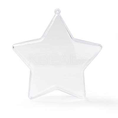 Openable Transparent Plastic Pendants FIND-H029-01B-1