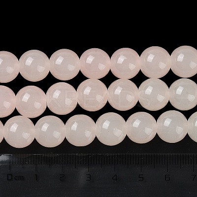 (Defective Closeout Sale: Fading) Imitation Jade Glass Beads Strands DGLA-XCP0001-13-1