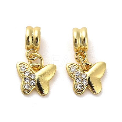 Rack Plating Brass Micro Pave Cubic Zirconia Charms KK-S398-04A-1