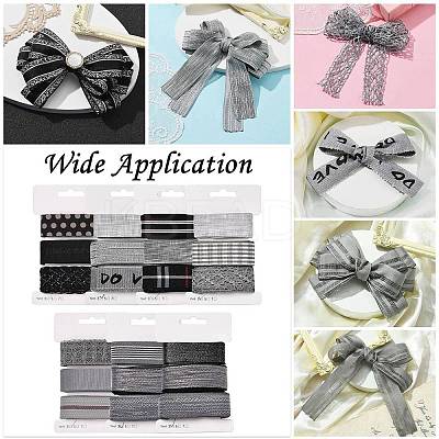 9 Yards 3 Styles Polyester Ribbon SRIB-A014-G03-1
