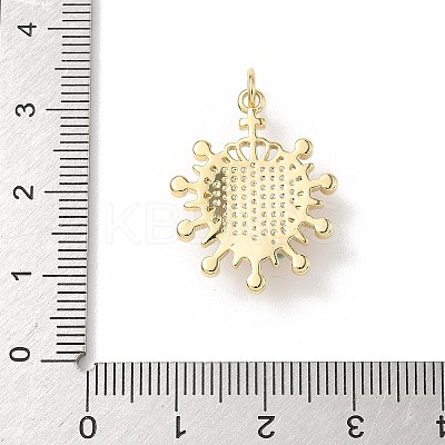 Heart Brass Pendants KK-D426-16C-G-1