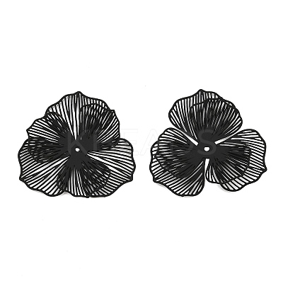 Spray Painted Iron Bead Caps IFIN-Z004-02A-1
