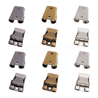 9Pcs 3 Colors Iron Bolo Tie Slide Clasps IFIN-FH0001-78-1