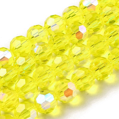 Electroplate Transparent Glass Beads Strands EGLA-A035-T4mm-L03-1