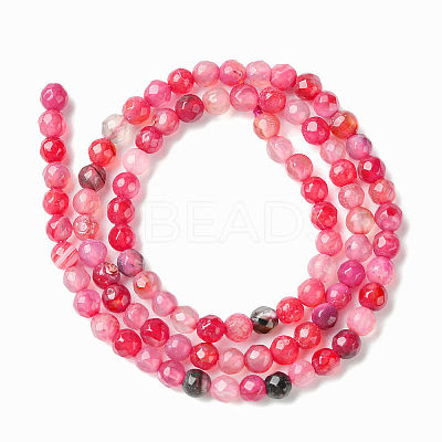 Natural Crackle Agate Bead Strands G-R344-4mm-55-1