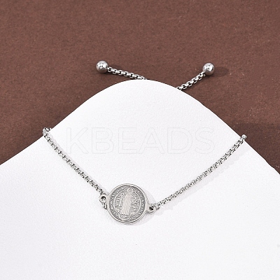 304 Stainless Steel Box Chain Slider Bracelets BJEW-B163-01P-1