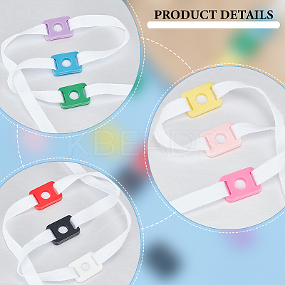 36Pcs 9 Colors PVC Shoelace Buckle Clips FIND-AN0001-10-1