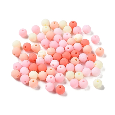 Rubberized Style Imitated Silicone Acrylic Beads MACR-D029-01C-1