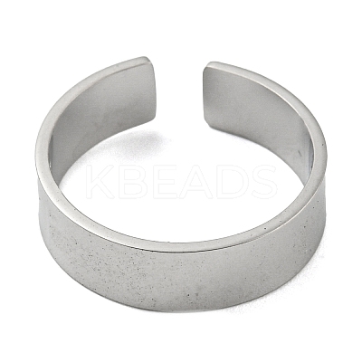 Non-Tarnish 304 Stainless Steel Open Eye Cuff Rings RJEW-G306-02P-1
