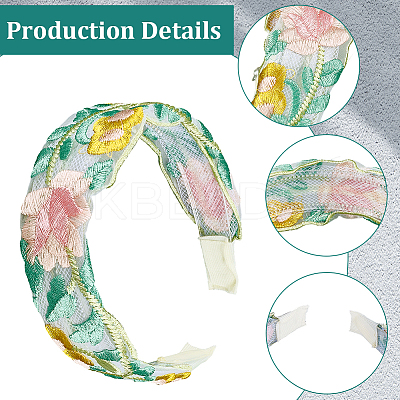 3Pcs 3 Colors Polyester Hair Bands MRMJ-CY0001-02-1