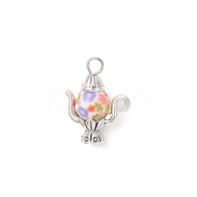 Opaque Printed Acrylic Pendants PALLOY-JF04496-1