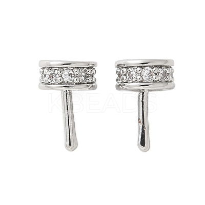 Brass Micro Pave Cubic Zirconia Peg Bails KK-U056-54P-1