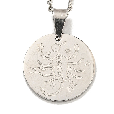 Non-Tarnish Constellation Pendant Necklaces LS-NJEW-S422-04P-08-1