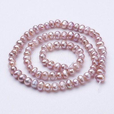 Natural Cultured Freshwater Pearl Beads Strands PEAR-F004-04-1