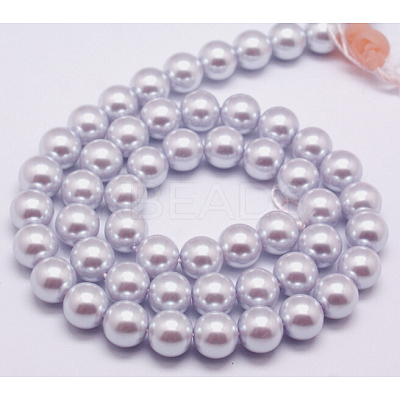 Eco-Friendly Dyed Glass Pearl Round Bead Strands X-HY-A002-6mm-RB004-1