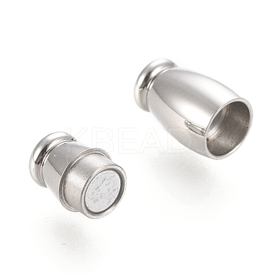 Tarnish Resistant 304 Stainless Steel Magnetic Clasps with Glue-in Ends STAS-K199-17P-A-1