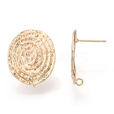 Brass Stud Earring Findings KK-E057-04G-1