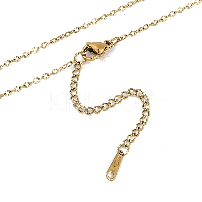 Summer Beach Brass Cubic Zirconia Sea Animal Pendant Necklaces for Women NJEW-B118-03G-01-1