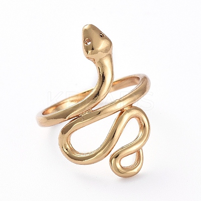 Adjustable Brass Cuff Rings RJEW-G096-32G-1