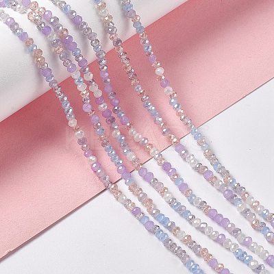 Electroplate Glass Beads Strands EGLA-S192-001A-B11-1