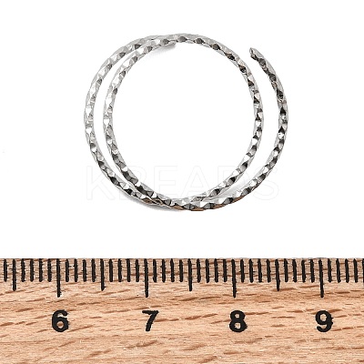 Adjustable 304 Stainless Steel Cuff Rings LS-RJEW-D335-02P-1