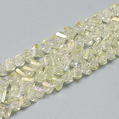 Electroplate Glass Beads Strands EGLA-Q103-A06-1
