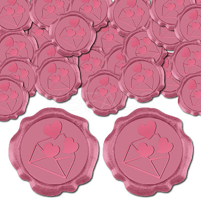 100Pcs Valentine's Day Adhesive Wax Seal Stickers DIY-CP0010-17C-1