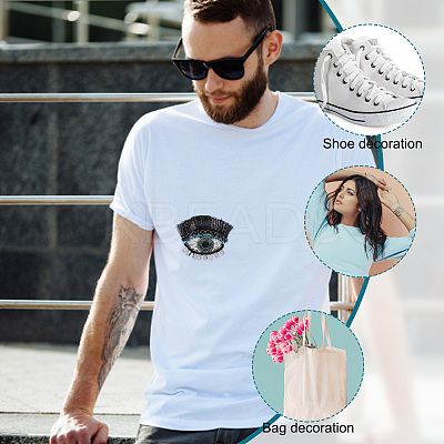 Evil Eye with Eyelash Appliques DIY-WH0401-32-1